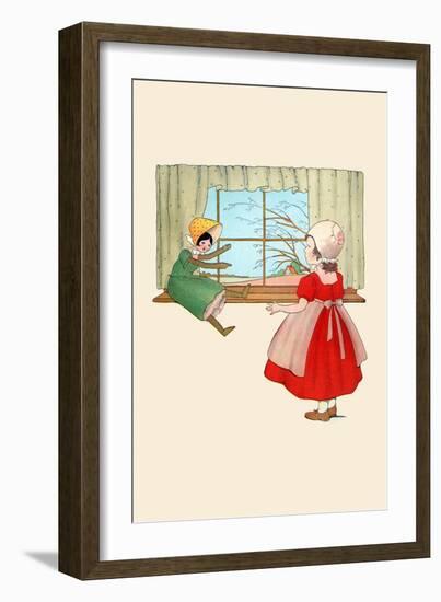 Doll By The Window-Eugene Field-Framed Art Print