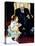 Doll Checkup (or Doll Pretending to Check up Doll)-Norman Rockwell-Stretched Canvas