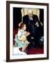 Doll Checkup (or Doll Pretending to Check up Doll)-Norman Rockwell-Framed Giclee Print