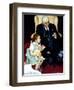 Doll Checkup (or Doll Pretending to Check up Doll)-Norman Rockwell-Framed Giclee Print