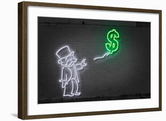 Dollar Balloon-Octavian Mielu-Framed Art Print