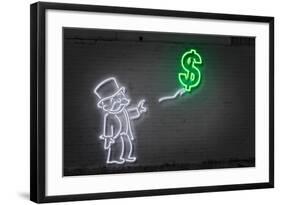 Dollar Balloon-Octavian Mielu-Framed Art Print