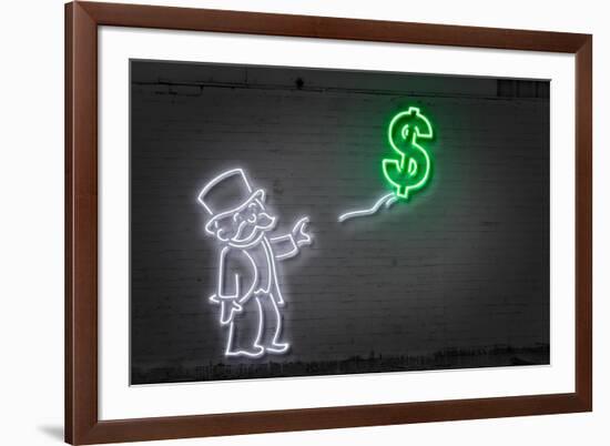 Dollar Balloon-Octavian Mielu-Framed Art Print