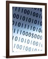 Dollar Sign Embedded in Binary Code-null-Framed Photographic Print