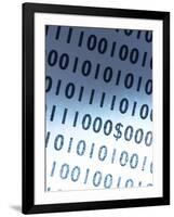 Dollar Sign Embedded in Binary Code-null-Framed Photographic Print