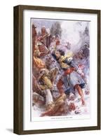 Dollard Strikes His Last Blow 1658, C.1920-Henry Sandham-Framed Giclee Print