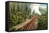 Dollarhide Trestle and Train-null-Framed Stretched Canvas