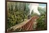 Dollarhide Trestle and Train-null-Framed Art Print