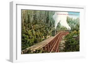 Dollarhide Trestle and Train-null-Framed Art Print