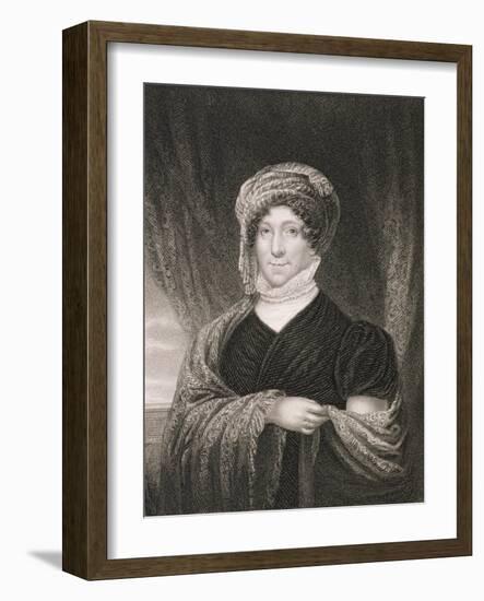 Dolley Madison after a Drawing of the Original by James Herring-Joseph Wood-Framed Giclee Print