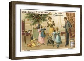 Dolls at Christmas-null-Framed Giclee Print