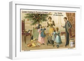 Dolls at Christmas-null-Framed Giclee Print