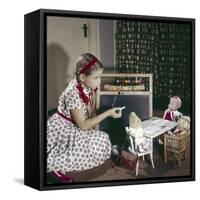 Dolls at School-null-Framed Stretched Canvas