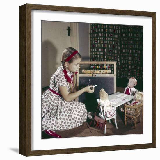 Dolls at School-null-Framed Photographic Print