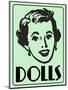 Dolls Green-Retroplanet-Mounted Giclee Print