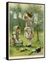 Dolls' Laundry C1890-null-Framed Stretched Canvas