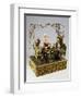 Dolls' Tea Party, Music Box, Germany, Late 19th Century-null-Framed Giclee Print