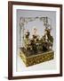 Dolls' Tea Party, Music Box, Germany, Late 19th Century-null-Framed Giclee Print