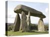 Dolmen, Neolithic Burial Chamber 4500 Years Old, Pentre Ifan, Pembrokeshire, Wales-Sheila Terry-Stretched Canvas