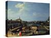 Dolo on the Brenta-Canaletto-Stretched Canvas
