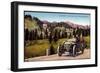 Dolomiten Veneto, Schloss Andraz, Pordoistraße, Auto-null-Framed Giclee Print