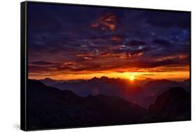 Dolomites at Sunrise-Stefan Sassenrath-Framed Stretched Canvas