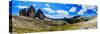 Dolomites, Italy - Tre Cime Di Lavaredo  Drei Zinnen (Unesco Natural World Heritage in Italy) Pano-Gorilla-Stretched Canvas