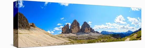 Dolomites, Italy - Tre Cime Di Lavaredo  Drei Zinnen (Unesco Natural World Heritage in Italy) Pano-Gorilla-Stretched Canvas