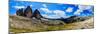 Dolomites, Italy - Tre Cime Di Lavaredo  Drei Zinnen (Unesco Natural World Heritage in Italy) Pano-Gorilla-Mounted Photographic Print