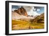 Dolomites Lake Mitteralplsee and Mountains, South Tyrol, Italy-Tetyana Kochneva-Framed Photographic Print