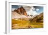 Dolomites Lake Mitteralplsee and Mountains, South Tyrol, Italy-Tetyana Kochneva-Framed Photographic Print