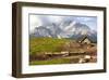 Dolomites With Chalet Italy-null-Framed Art Print