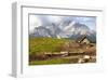 Dolomites With Chalet Italy-null-Framed Art Print