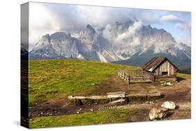 Dolomites With Chalet Italy-null-Stretched Canvas