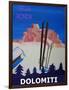 Dolomiti Sella Ronda Retro Ski Poster-Markus Bleichner-Framed Art Print