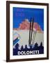 Dolomiti Sella Ronda Retro Ski Poster-Markus Bleichner-Framed Art Print