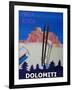 Dolomiti Sella Ronda Retro Ski Poster-Markus Bleichner-Framed Art Print