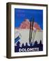 Dolomiti Sella Ronda Retro Ski Poster-Markus Bleichner-Framed Art Print