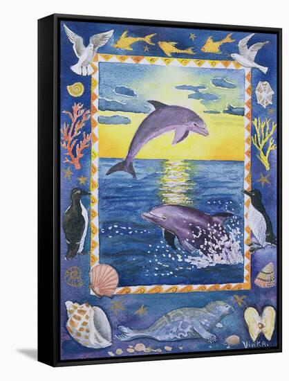 Dolphin, 1999-Vivika Alexander-Framed Stretched Canvas