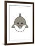 Dolphin - Animaru Cartoon Animal Print-Animaru-Framed Giclee Print