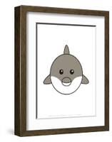 Dolphin - Animaru Cartoon Animal Print-Animaru-Framed Giclee Print