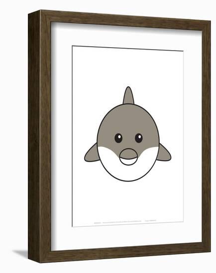 Dolphin - Animaru Cartoon Animal Print-Animaru-Framed Giclee Print