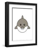 Dolphin - Animaru Cartoon Animal Print-Animaru-Framed Giclee Print