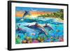 Dolphin Bay-Adrian Chesterman-Framed Art Print