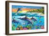 Dolphin Bay-Adrian Chesterman-Framed Art Print