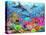 Dolphin Coral Reef-Adrian Chesterman-Stretched Canvas