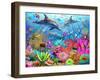 Dolphin Coral Reef-Adrian Chesterman-Framed Art Print