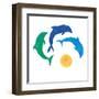 Dolphin Dance-Sue Schlabach-Framed Art Print