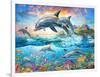 Dolphin Family-Adrian Chesterman-Framed Art Print