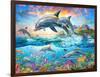 Dolphin Family-Adrian Chesterman-Framed Art Print